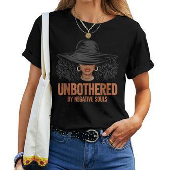 Black History Unbothered Sassy Black Queen African Ladies Women T-shirt - Thegiftio UK