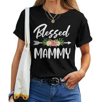 Blessed To Be Called Mammy Floral Arrow Women T-shirt - Thegiftio UK