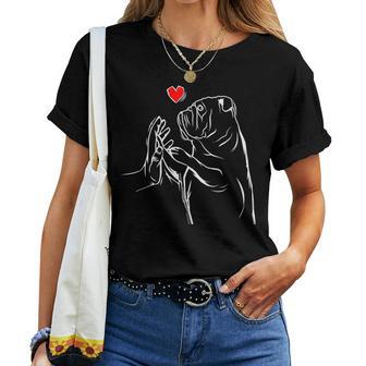 Bulldog Inglés Love Cute Bully Dog Mom Regalo Divertido Para Cuello Camiseta de mujer - Regaloses