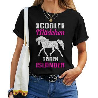 Cool Girls Riding Icelandic Horse T-shirt Frauen - Geschenkecke