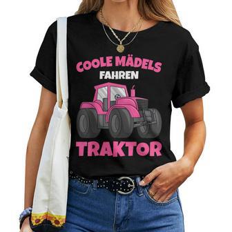 Coole Mädels Driving Tractor Children's Girls' T-shirt Frauen - Geschenkecke