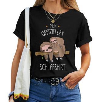 Cute Children's Animal Sleep With Sloth And Baby Sloth T-shirt Frauen - Geschenkecke