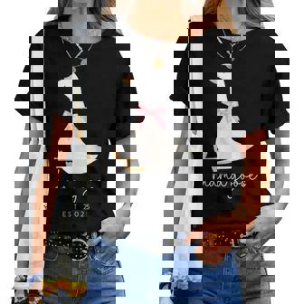 Cute Coquette Bow Mama Goose Est 2025 Women T-shirt | Seseable CA