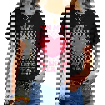 Cute Retro Heart Valentine's Day Girls Women T-shirt | Mazezy