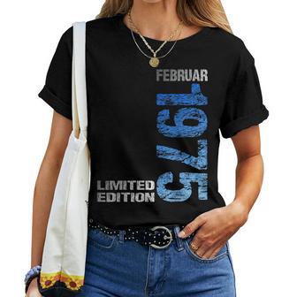 February 1975 Man Woman 50Th Birthday Limited Edition T-shirt Frauen - Geschenkecke