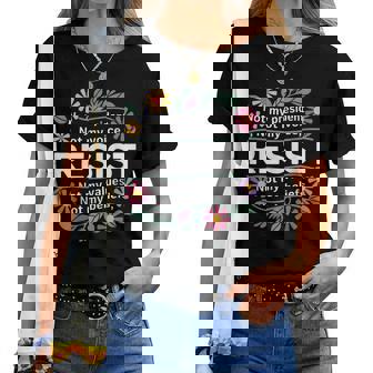 Floral Resist Not My President Anti-Trump Women T-shirt | Mazezy