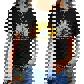 Foxtrots Deltas Tangos Sunflower Flower Boho Floral Women T-shirt - Seseable