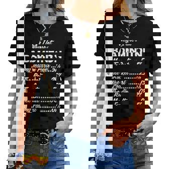Badminton Players Sarcastic Why I Lose At Badminton T-shirt femme - Cadeauxyz