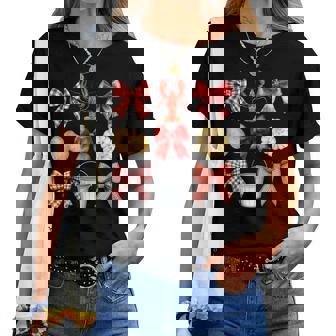 Bow Cute Coquette Crawfish Boil Y2k Girl Aesthetic Women T-shirt | Mazezy