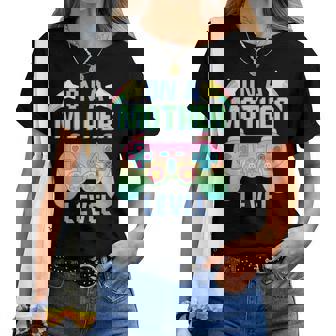 On A Mother Level Gamer Mom Retro Gaming Women T-shirt - Thegiftio UK