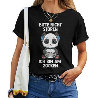 Gaming Panda Bitte Nicht Stören Ich Bin Am Zocken T-shirt Frauen - Geschenkecke