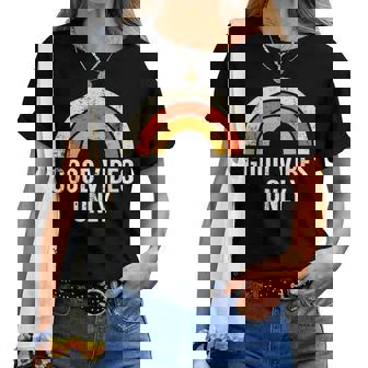 Goodibes Only Retro Mensintage Rainbow Graphic T-shirt femme - Cadeauxyz