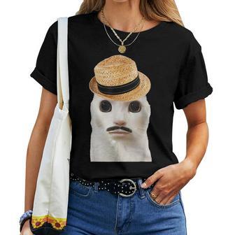 Goofy Ahh Cat Meme Dank Cursed Weirdcore Cringey Banana Cat Camiseta de mujer - Regaloses