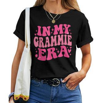 In My Grammie Era Lover Groovy Retro Mom Mother's Day Small Black Women T-shirt - Thegiftio UK