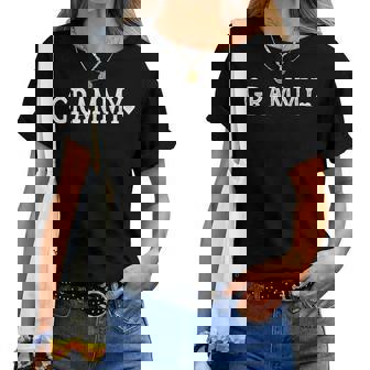 Grammy For With Heart Love Grammy Women T-shirt - Thegiftio