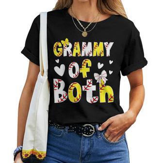 Grammy Of Both Proud Softball Baseball Grammy Grandma Women T-shirt - Thegiftio UK