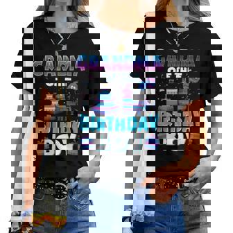 Grandma Birthday Boy Llama Pinata Party Matching Family Women T-shirt - Thegiftio