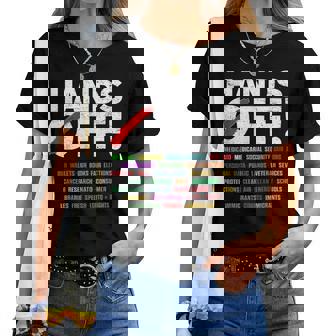 Hands Off Protest For Womens Women T-shirt | Mazezy