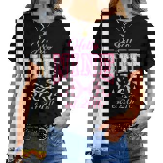 Hello Nine Est 2016 9Th Birthday Girl Coquette 9 Years Women T-shirt - Thegiftio UK