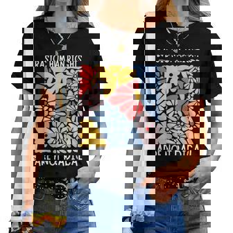 Human Rights Democrat Equality Right Floral Equality Women T-shirt | Seseable UK