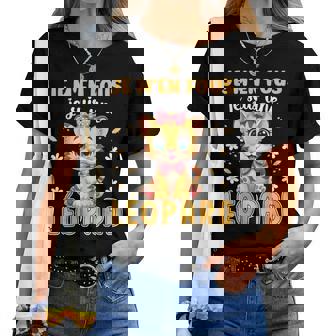 Je M'en Fous Je Suis Une Léopard Mignon Enfant Fille T-shirt femme - Cadeauxyz