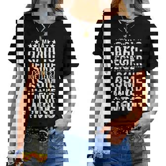 Je Suis Un Graphiste Pour Gagner Du Temps Supposons Un Travail Drôle T-shirt femme - Cadeauxyz