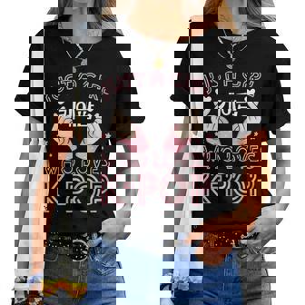 Just A Girl How Loves Kpop K-Pop Korea Finger Heart Love Camiseta de mujer - Regaloses