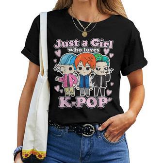 K-Pop Just A Girl Who Loves K-Pop Korean Pop Band T-shirt Frauen - Geschenkecke