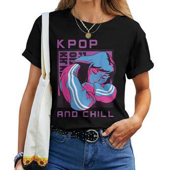 Korean K-Pop And Chill Girl T-shirt Frauen - Geschenkecke