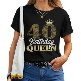 Ladies 40Th Birthday 1983 Cute Birthday Queen Crown T-shirt Frauen - Geschenkecke