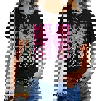 Last Day Of School Teacher Last Day Of School Coquette Bow Women T-shirt | Mazezy