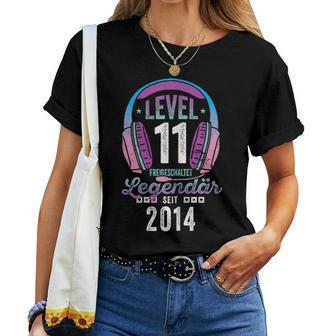 Level 11 Jahre Mädchen Geburtstag Gamer Girl Zockerin 2014 T-shirt Frauen - Geschenkecke