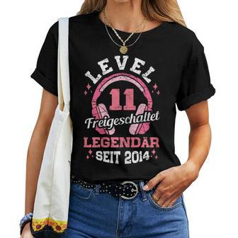 Level 11 Years Girl's Birthday Gamer Girl Gamer 2014 T-shirt Frauen - Geschenkecke