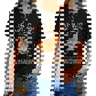 Lézard Dragon Barbu Just A Girl T-shirt femme - Cadeauxyz