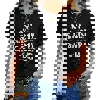 Logo Blanc Anti Sadgirl Avant Arrière T-shirt femme - Cadeauxyz
