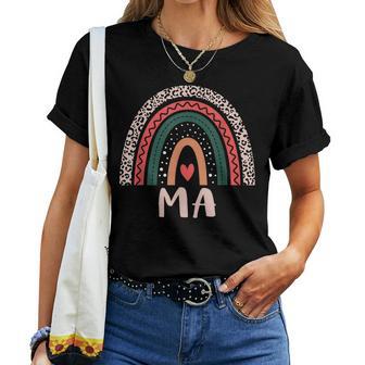 Ma Rainbow Grandma Grandmother Ma Women T-shirt - Thegiftio UK
