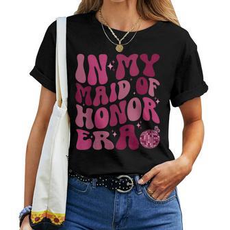 In My Maid Of Honor Era Groovy Wedding & Bridal Shower Bride T-shirt Frauen - Geschenkecke