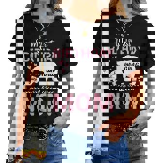 Mama And Baby Heart Bears Together My First Birthday As Mom Women T-shirt | Mazezy