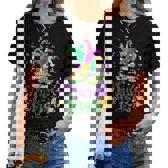 Mardi Gras 2025 S Girls Mask Beads New Orleans Party Women T-shirt | Mazezy