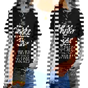 Middle Sister The Reason We Have Rules Matching Sister Camiseta de mujer - Regaloses