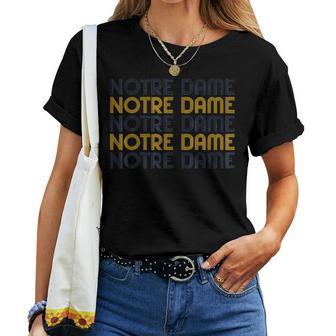 Notre Dame Indiana In Vintage Retro American Women Women T-shirt - Thegiftio UK