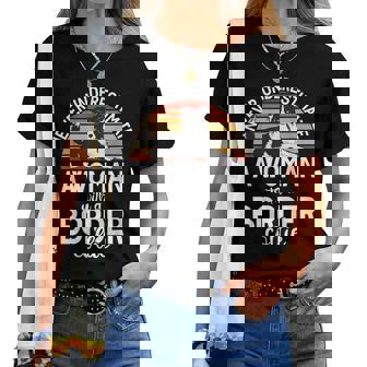 Nunca Subestimes A Una Con Un Border Collie Camiseta de mujer - Regaloses