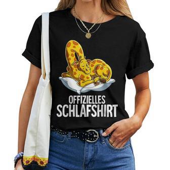 Official Giraffe Sleep T-shirt Frauen - Geschenkecke