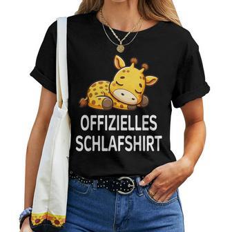 Official Sleep Giraffe Pyjama T-shirt Frauen - Geschenkecke