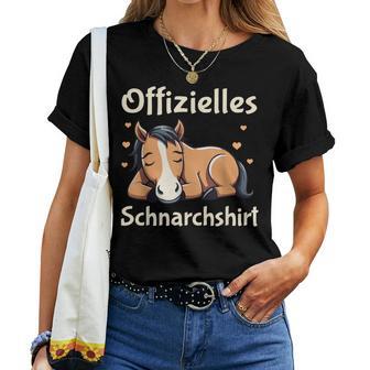 Official Snoring Pyjamas Horse Sleep T-shirt Frauen - Geschenkecke