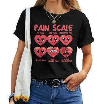 Pain Scale Heart Candy Trauma Nurse Triage Valentine's Day Women T-shirt - Thegiftio UK