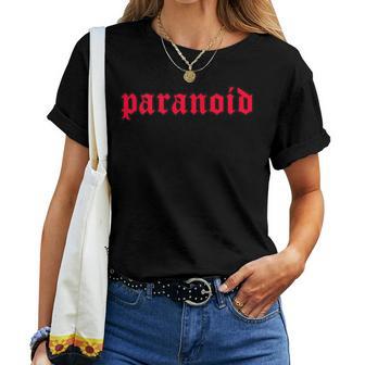 Paranoid Aesthetic Soft Grunge Goth Eboy Egirl T-shirt Frauen - Geschenkecke