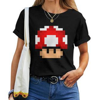 Pixel Retro Gaming Mushroom T-shirt Frauen - Geschenkecke