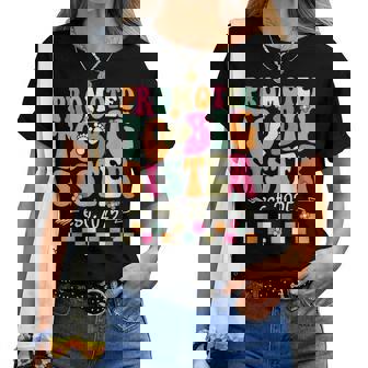 Promocionado A Big Sister 2025 Pronto To Be Big Sis Groovy Camiseta de mujer - Regaloses