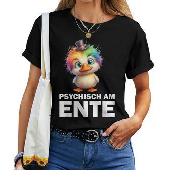 Psychisch Am Ente Crazy Duckintage Party Motif T-shirt Frauen - Geschenkecke